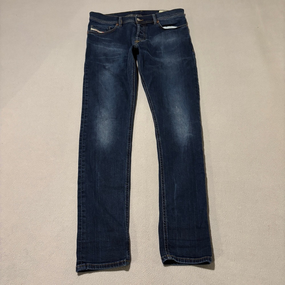 Diesel Tepphar-X Slim-Carrot Jeans Womens 32x32 Dark Wash Blue Stretch Denim